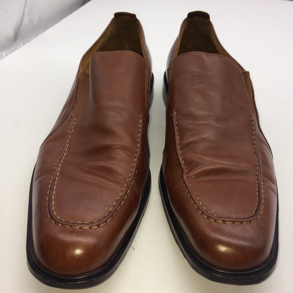 Cole Haan Tan Leather Slip-On Loafers